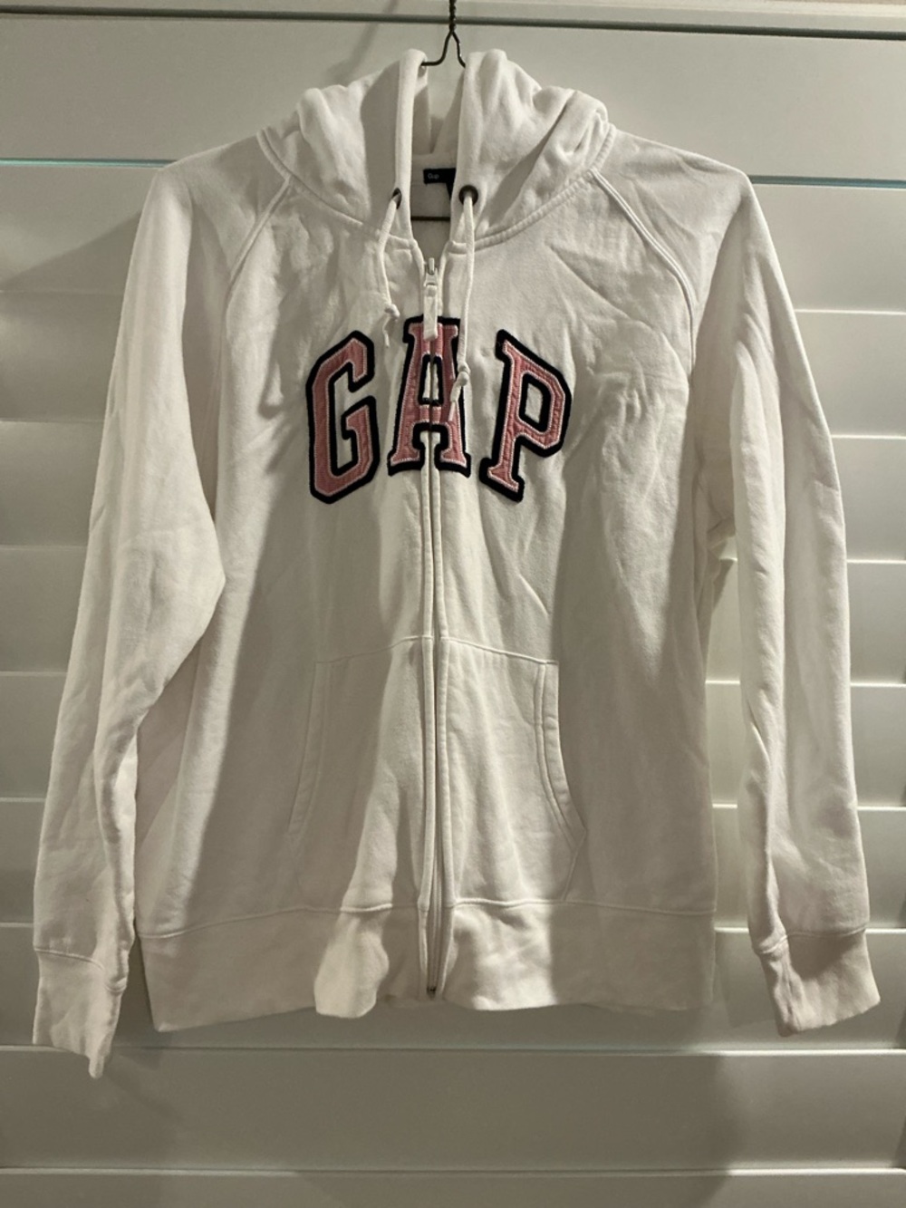 EUC - Women’s GAP Zip-Up Hoodie with Pink Logo - Size XXL